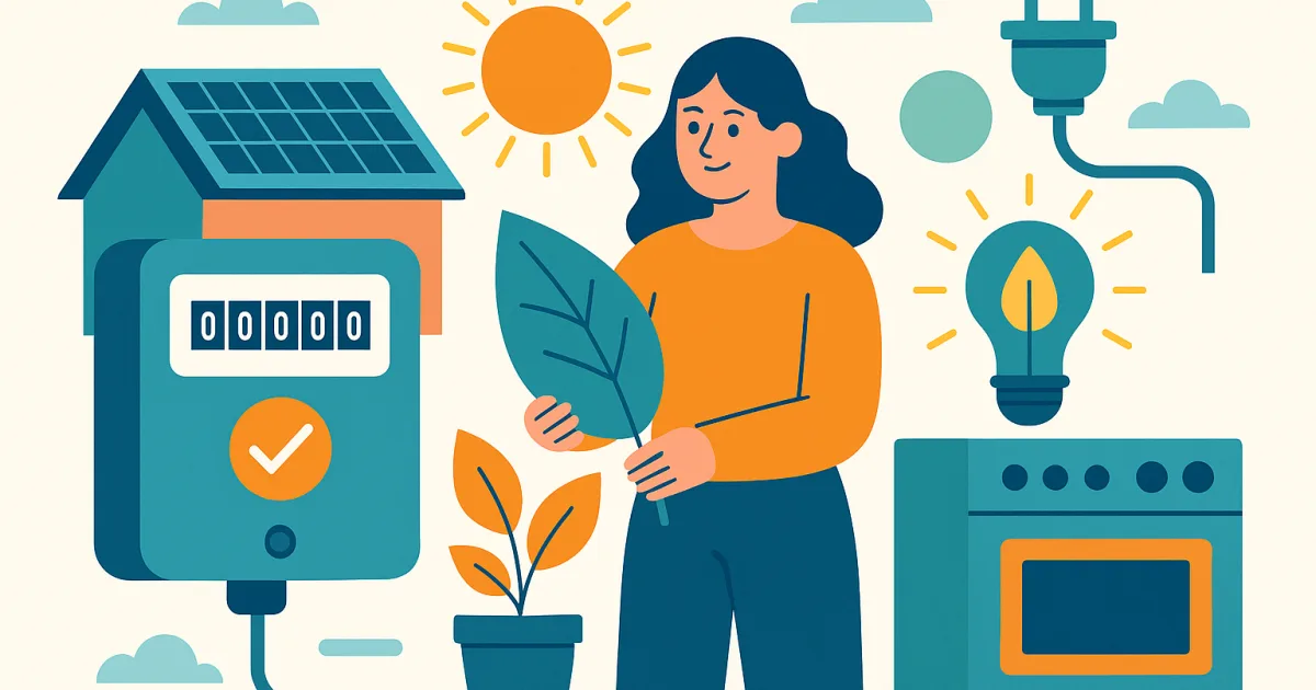 Illustrazione editoriale per l'articolo: Ecco 4 fornitori di energia verde
