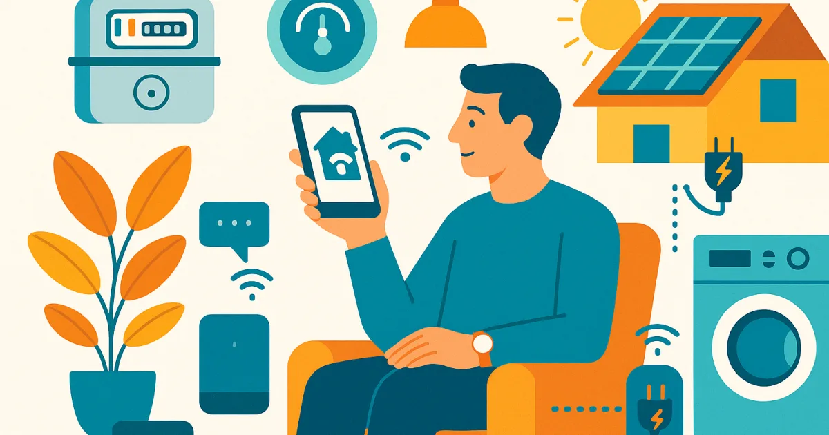 Illustrazione editoriale per l'articolo: Domotica: la casa intelligente