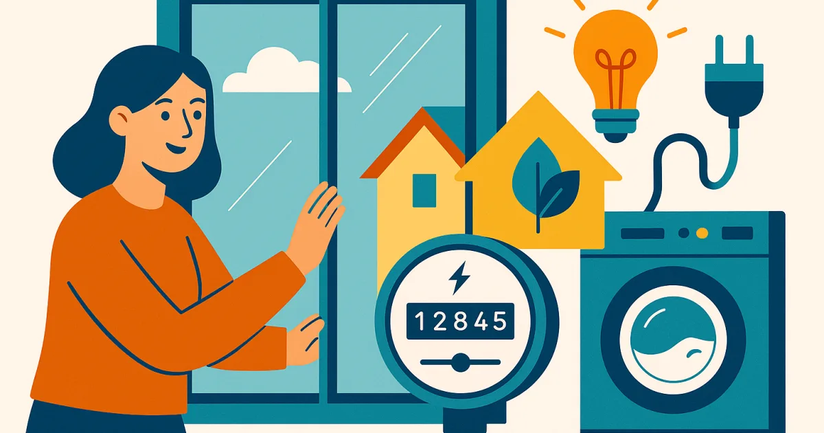 Illustrazione editoriale per l'articolo: Infissi e risparmio energetico