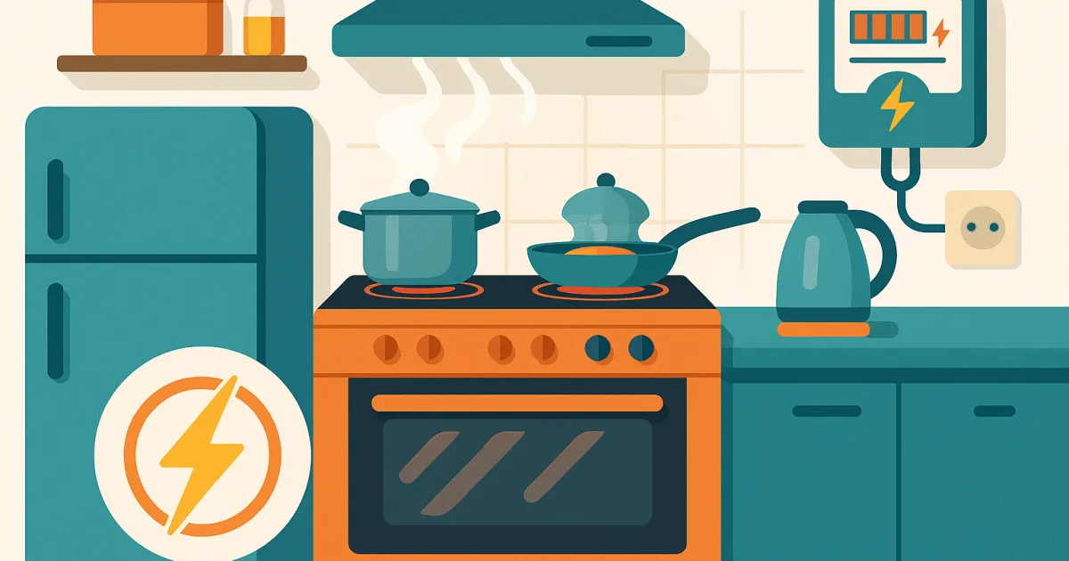Illustrazione editoriale per l'articolo: Cucina elettrica, conviene il piano a induzione?