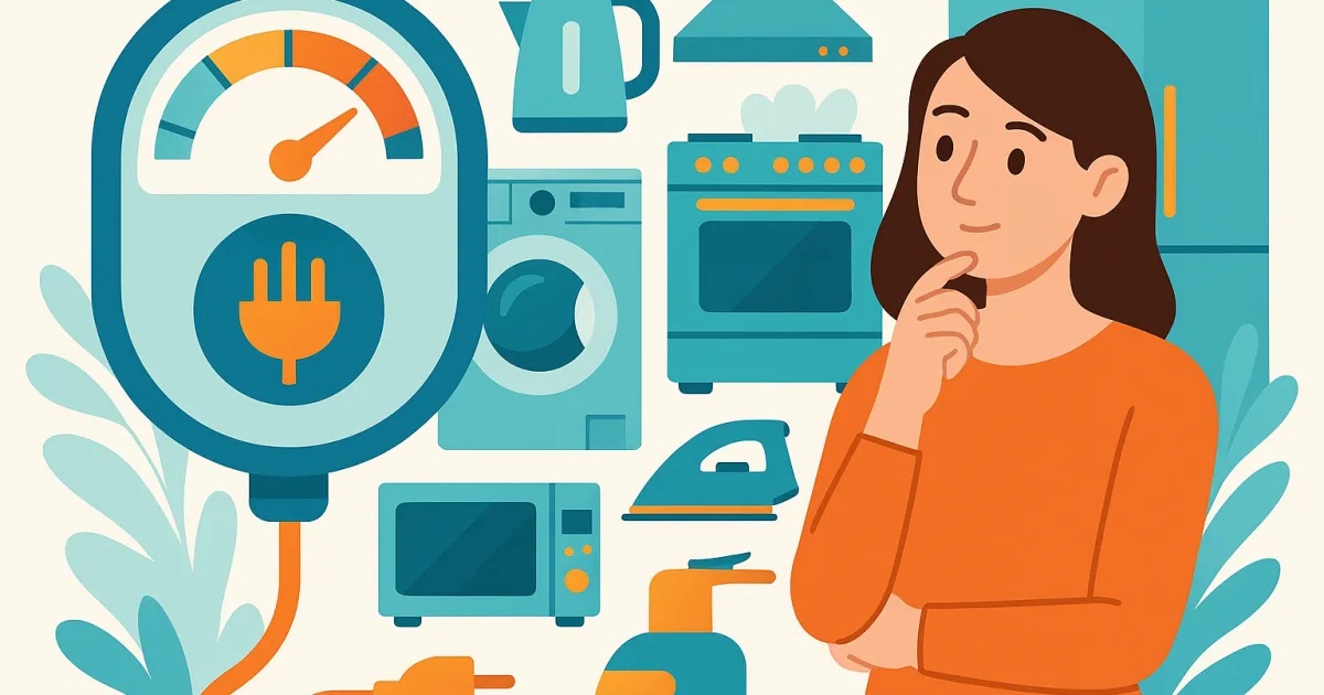 Illustrazione editoriale per l'articolo: Ecco gli 8 elettrodomestici che consumano di più
