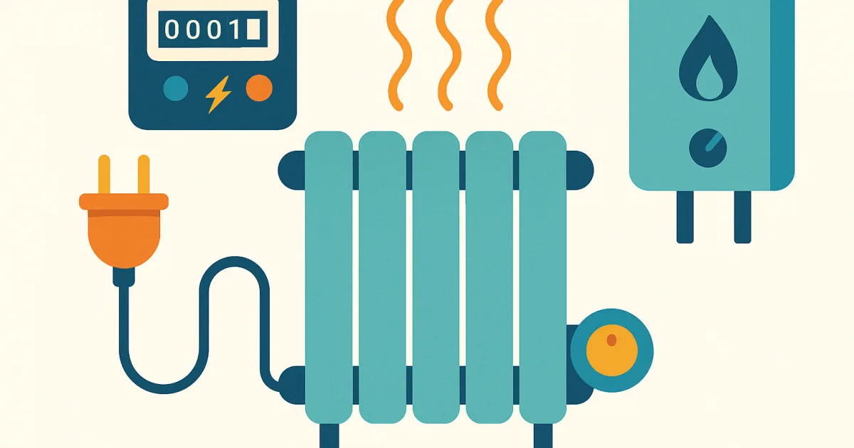 Illustrazione editoriale per l'articolo: Radiatore Elettrico: Funzionamento e Modelli