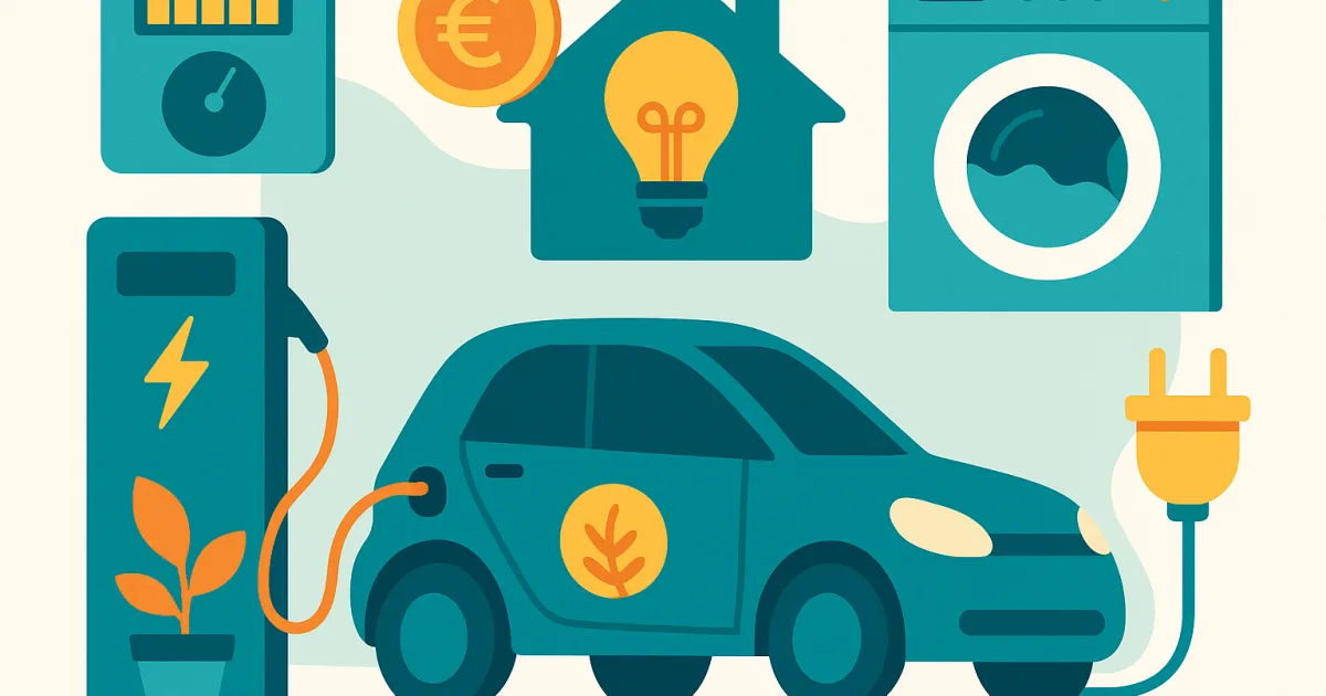 Illustrazione editoriale per l'articolo: Quanto costa ricaricare una macchina elettrica