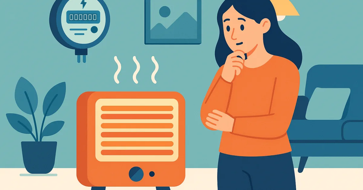 Illustrazione editoriale per l'articolo: Quanto consuma una stufa elettrica