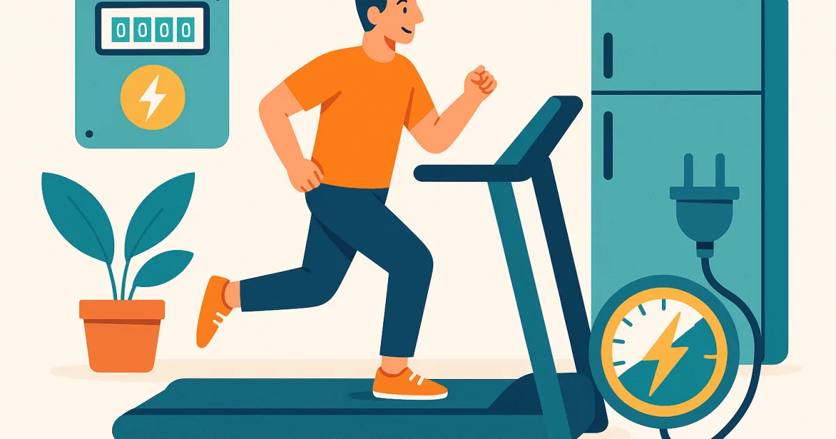 Illustrazione editoriale per l'articolo: Quanto consuma un tapis roulant?