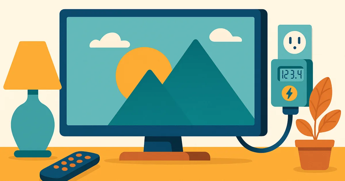 Illustrazione editoriale per l'articolo: Quanto consuma un televisore?