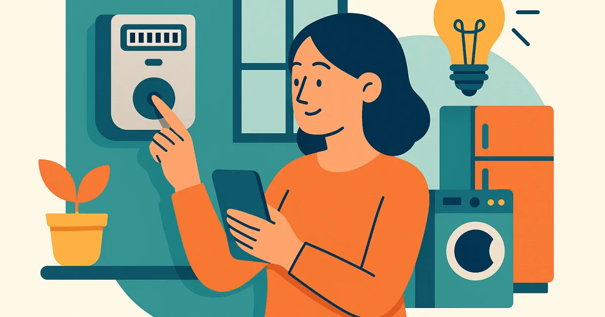 Illustrazione editoriale per l'articolo: Autolettura contatore: come si fa?