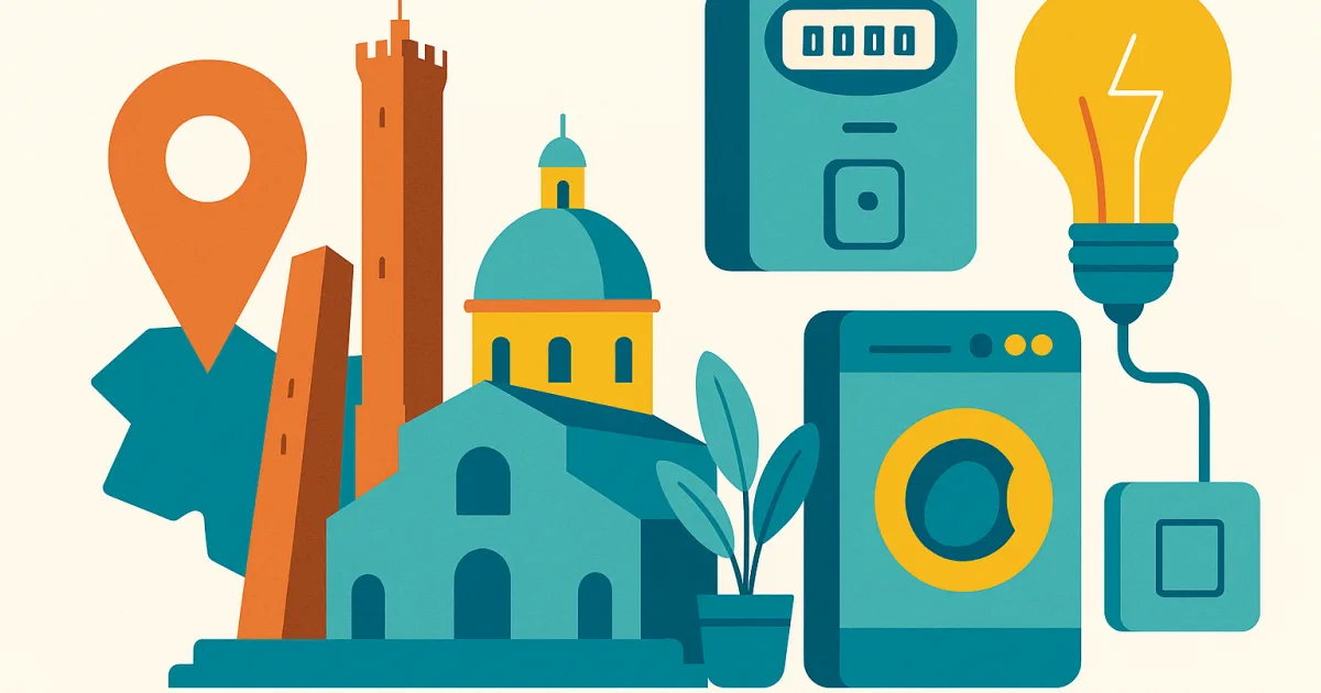 Illustrazione editoriale per l'articolo: Enel Bologna, Contatti e Orari