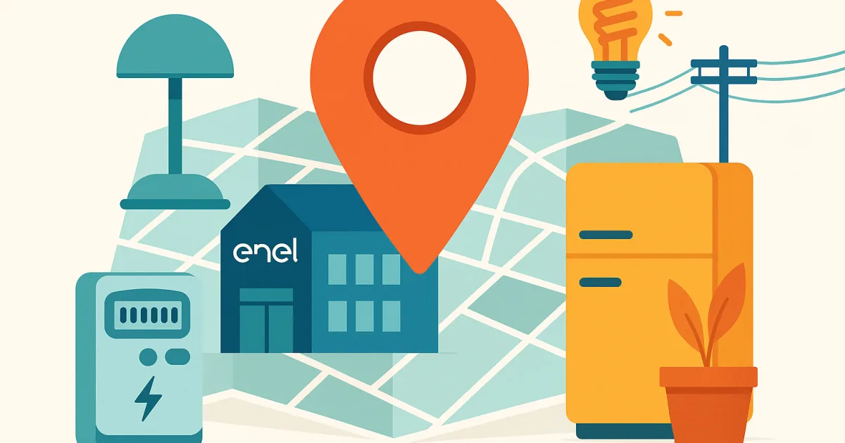 Illustrazione editoriale per l'articolo: Enel Frosinone, orari e informazioni utili