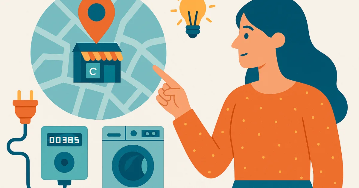 Illustrazione editoriale per l'articolo: Punto Enel Verona, tutti i contatti utili