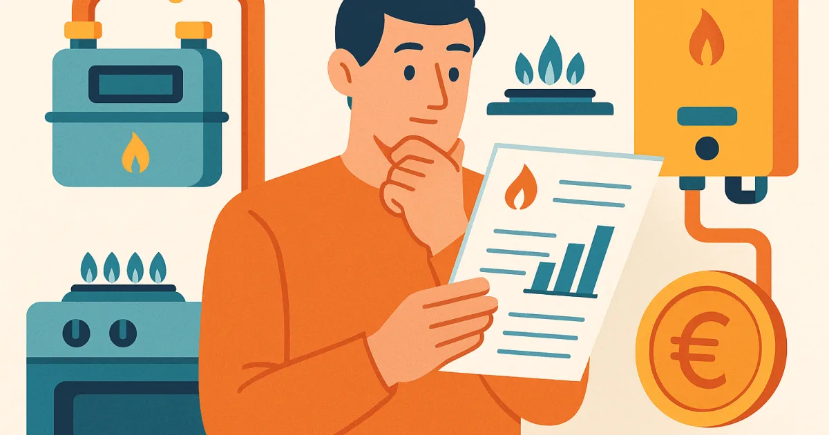 Illustrazione editoriale per l'articolo: Costo gas metano, come riconoscere le tariffe più convenienti